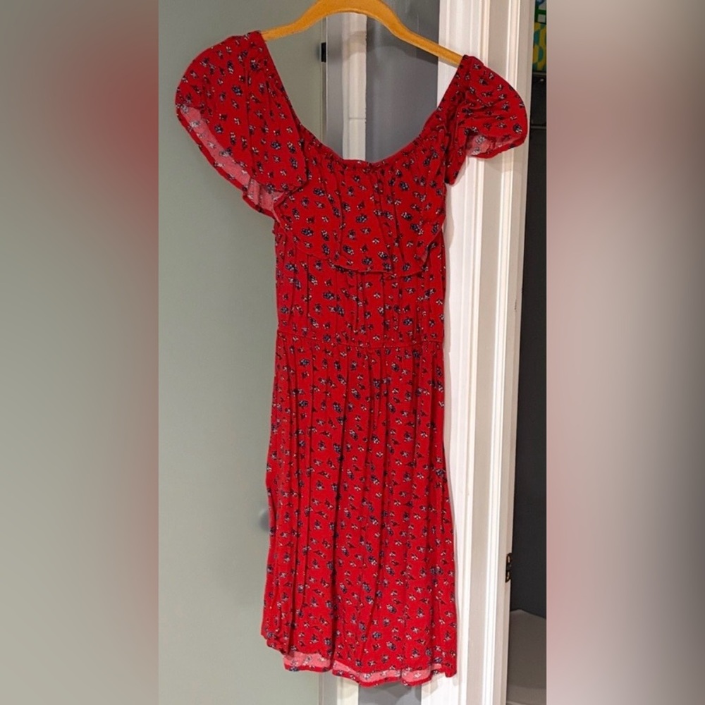 No boundaries Red Floral Dress
